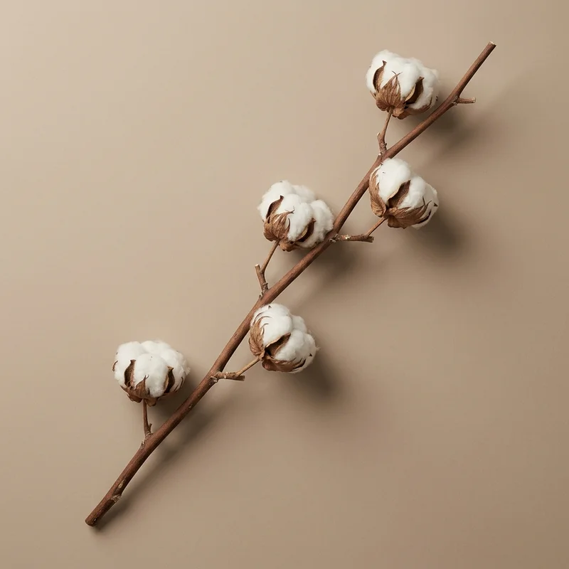 Minimalist dried cotton stem