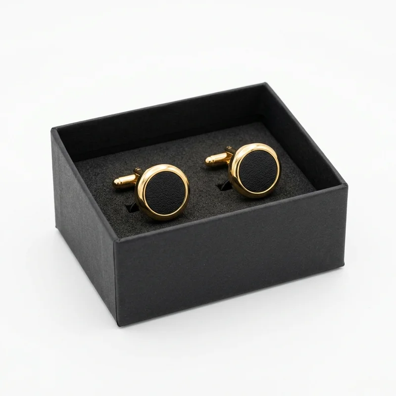 Luxury cufflinks in gift box