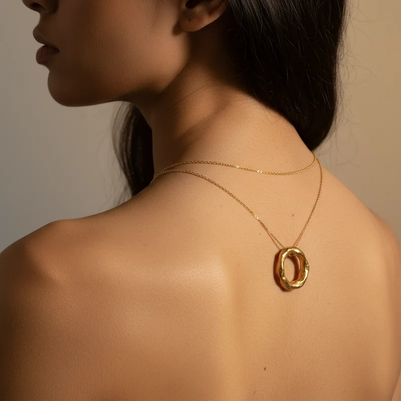 Delicate gold necklace