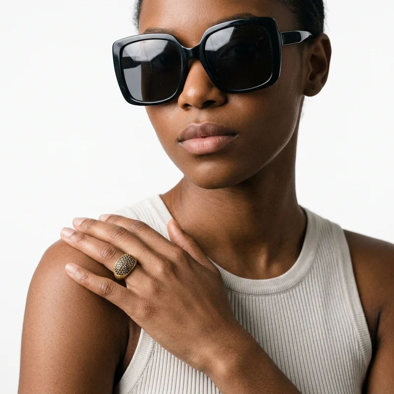Chic sunglasses & gold ring