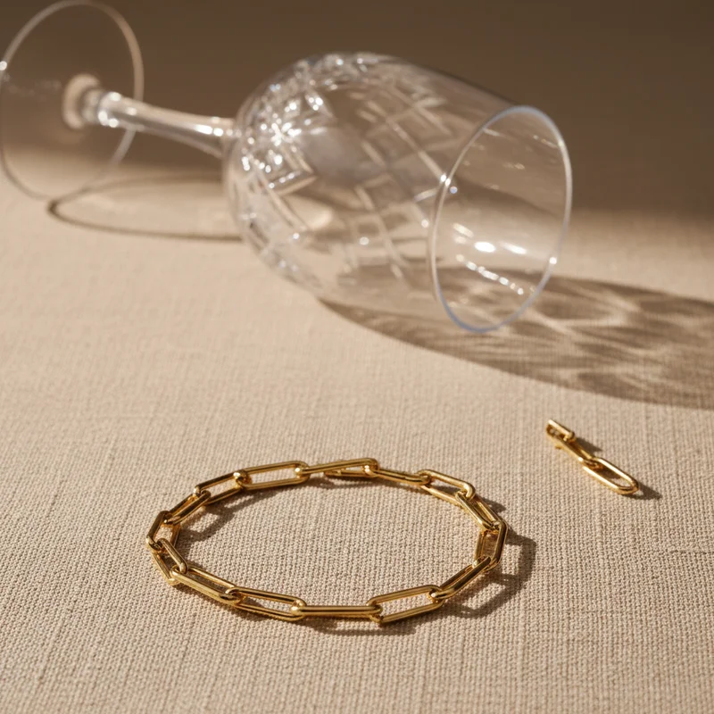 Elegant gold chain bracelet