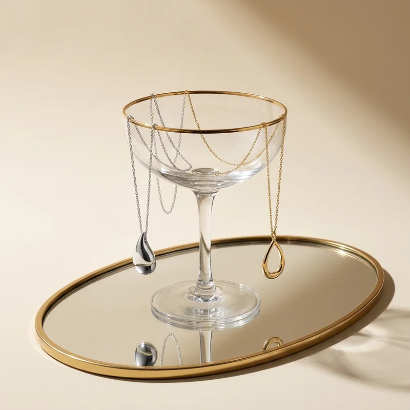 Elegant gold-rimmed glass