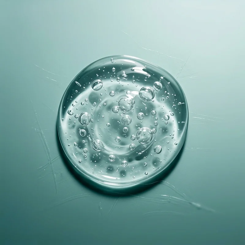 Refreshing green gel texture