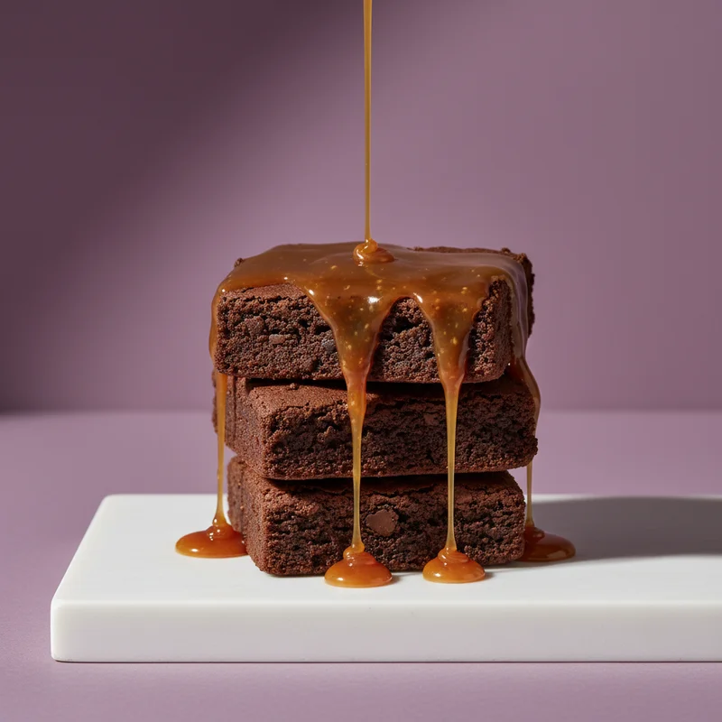 Indulgent Brownies on Marble