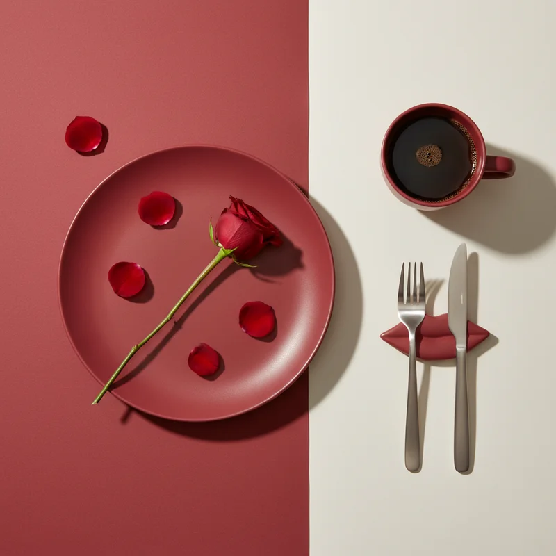 Festive red dining setting