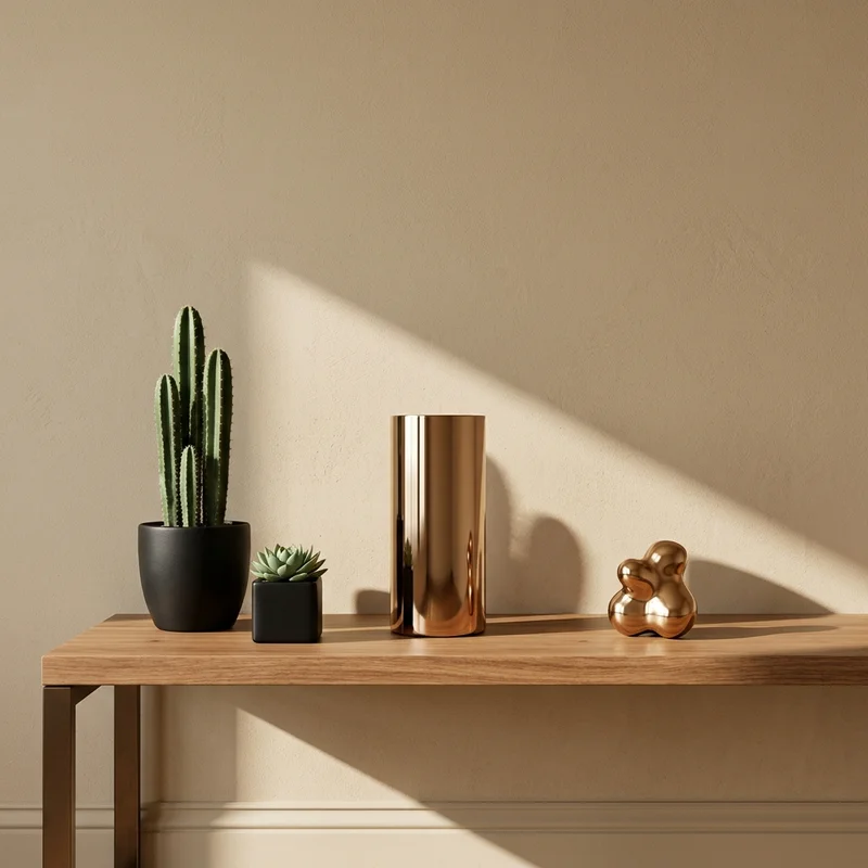 Modern gold product display