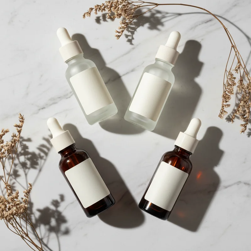 Elegant Skincare on Marble