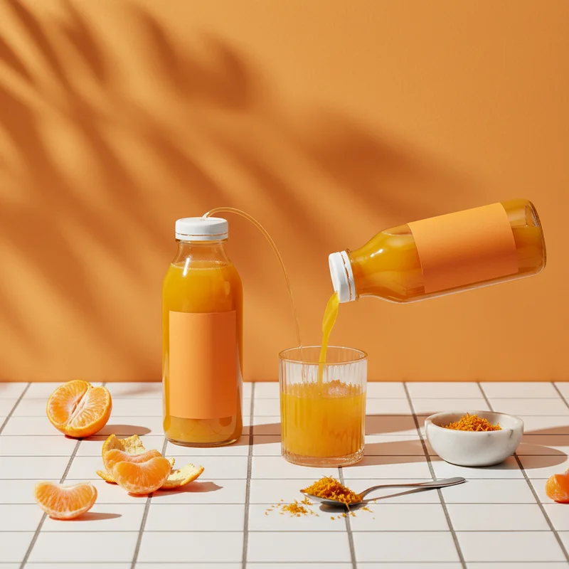 Refreshing Orange Drink Splash