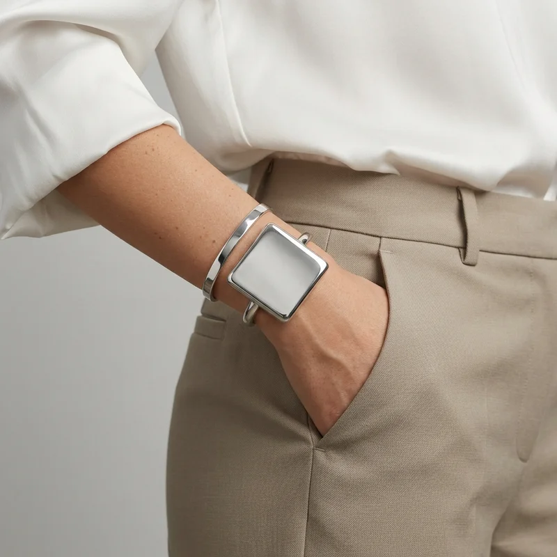 Modern silver jewelry styling