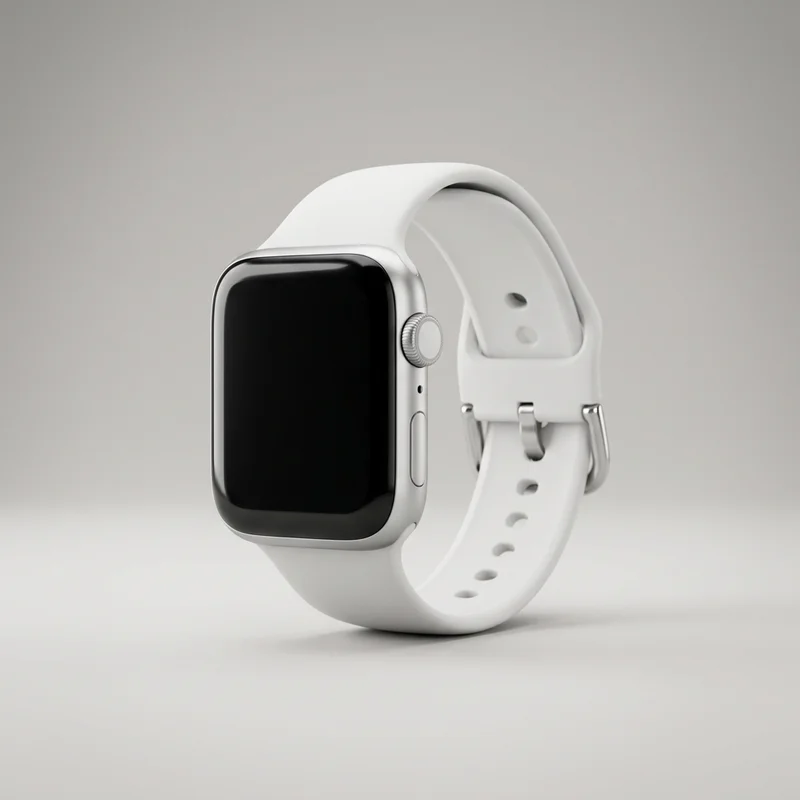 Minimalist white smartwatch render