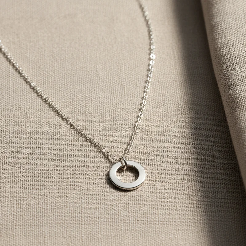 Minimalist silver pendant