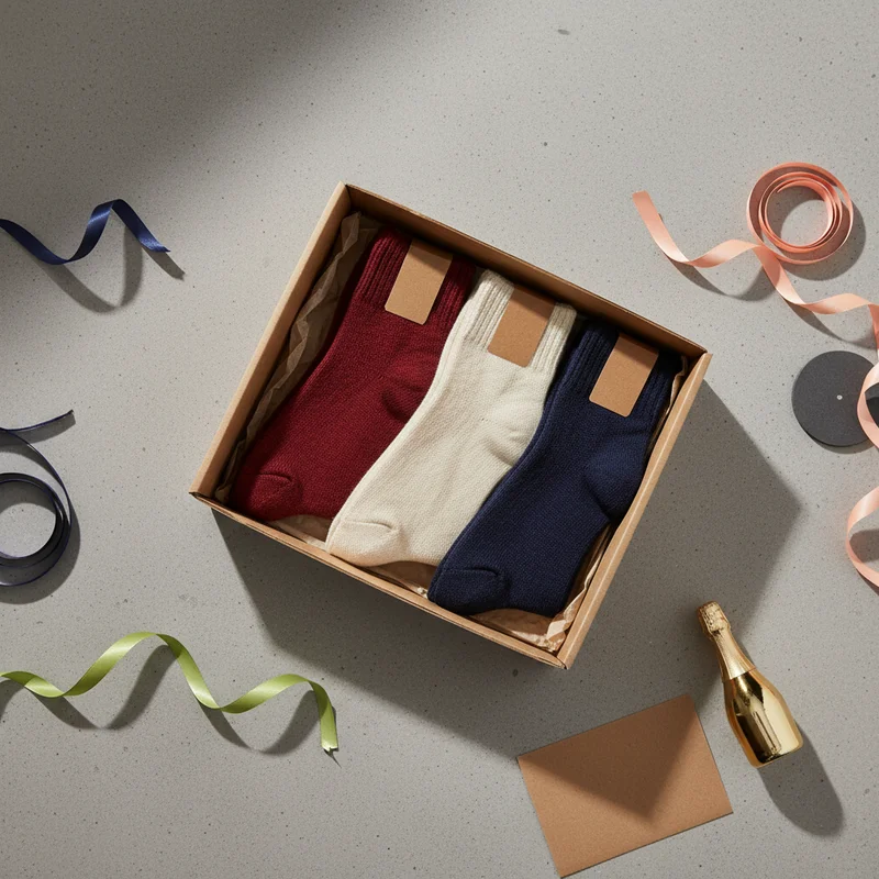 Colorful sock gift box