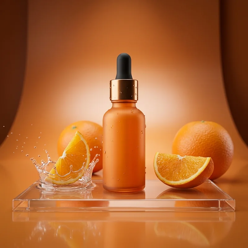 Fresh orange serum with splash
