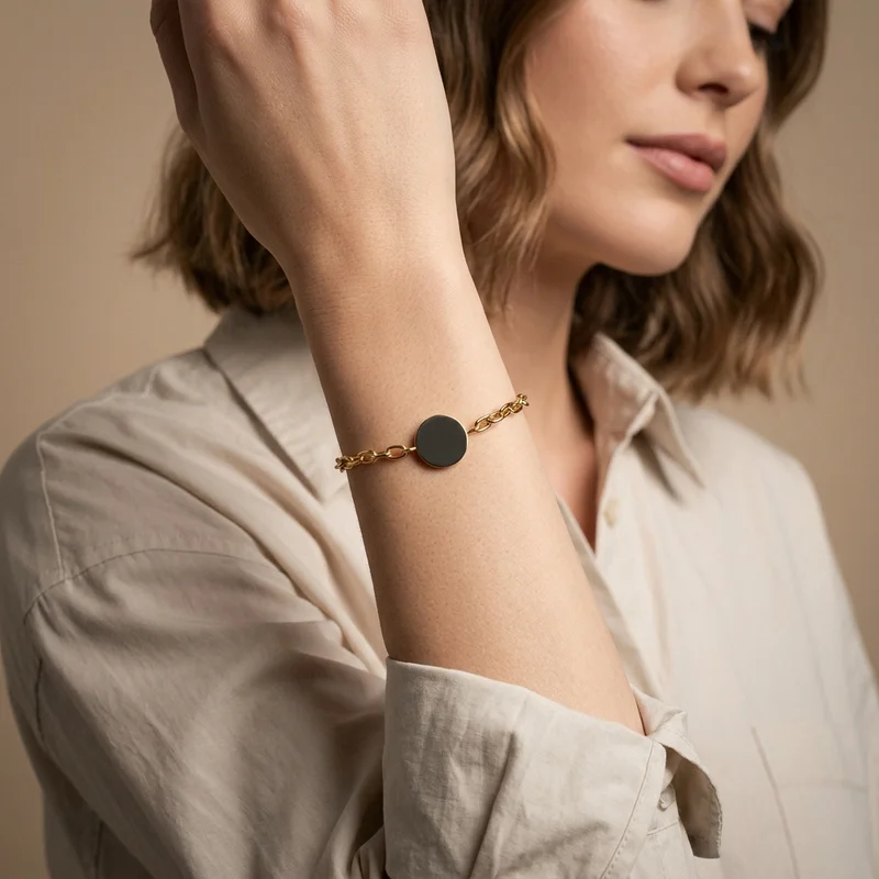 Minimalist Black Stone Bracelet