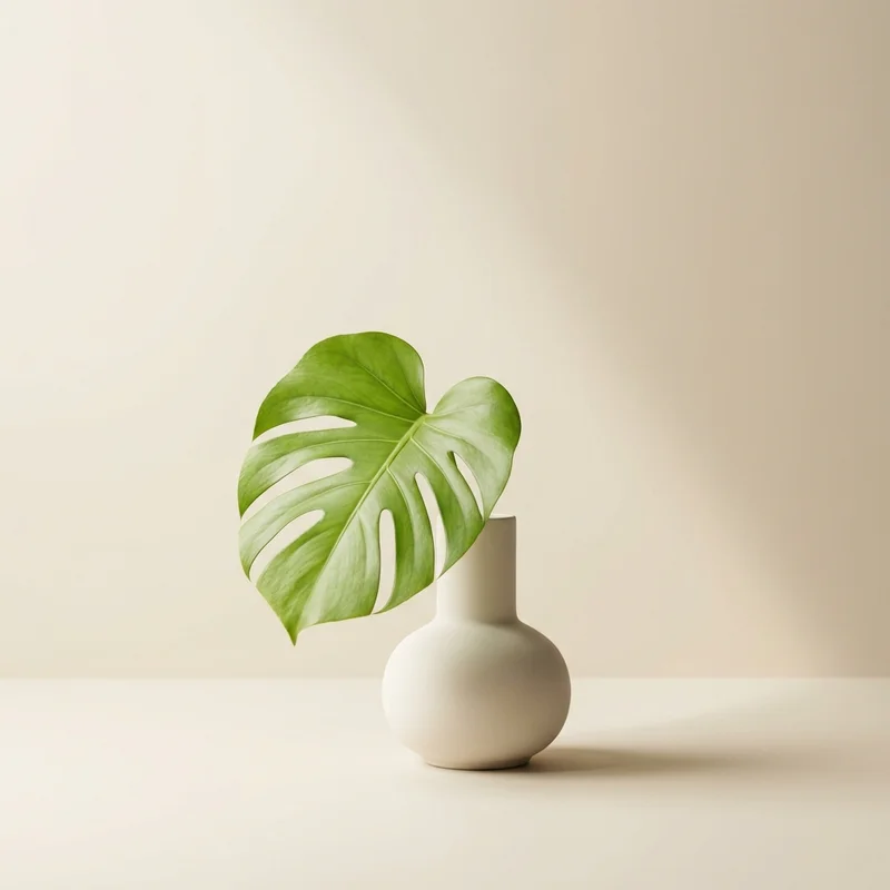 Minimalist vase with window shadow