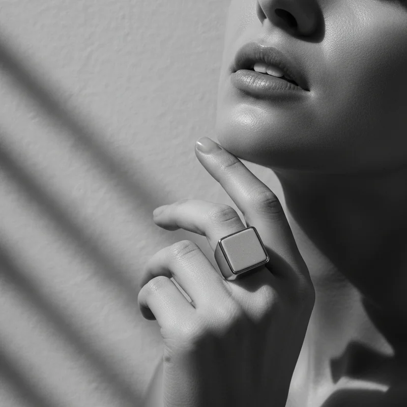 Bold silver ring statement