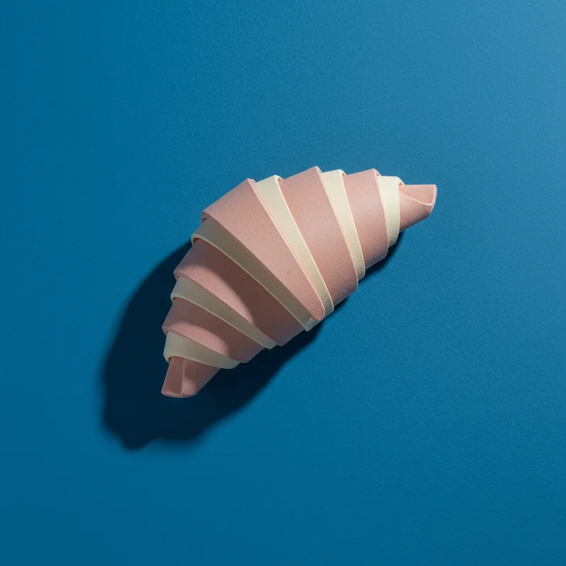 Playful pink paper sculpture