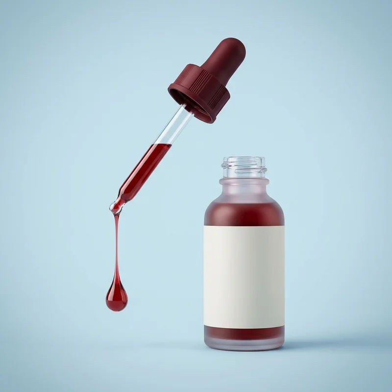 Serum bottle with dripping dropper