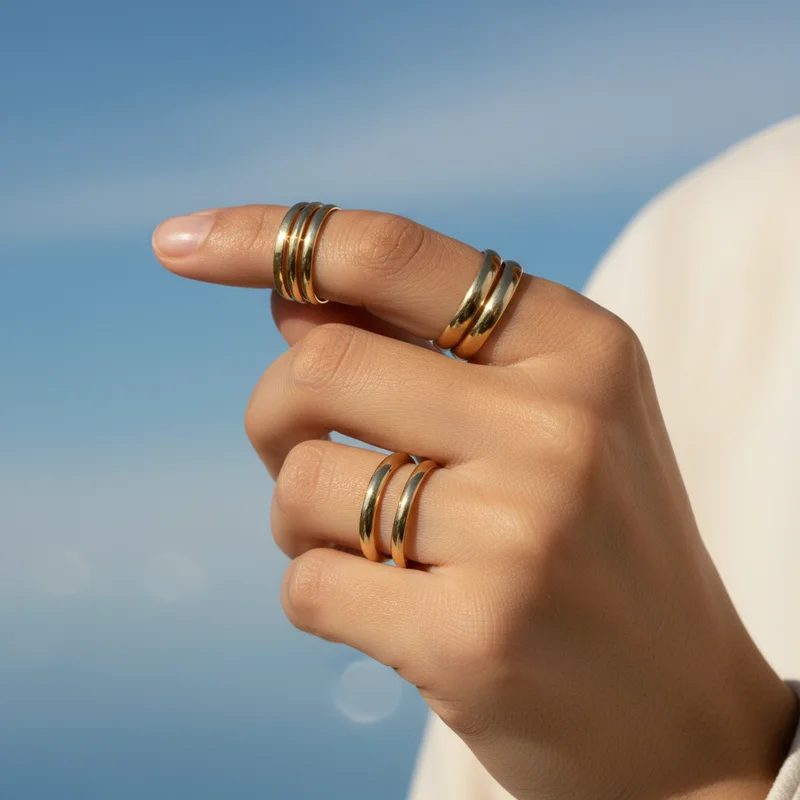 Summer jewelry on model