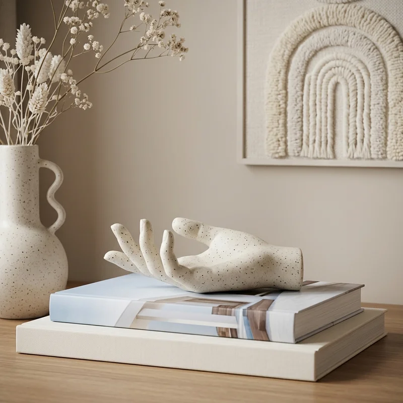 Artisanal ceramic hand display