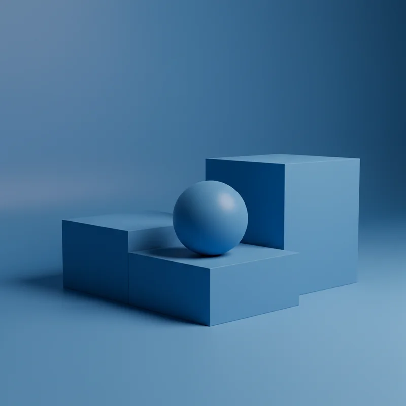 Minimal Blue Product Display