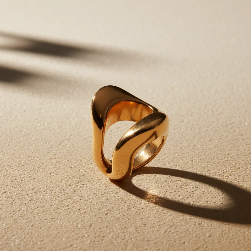 Minimalist Gold Ring Display