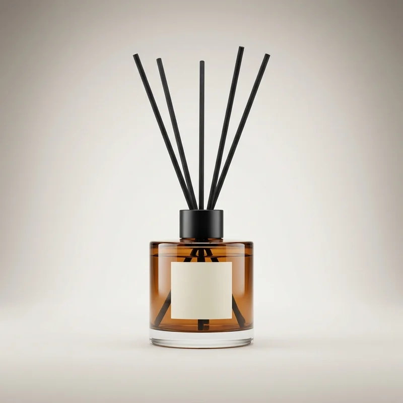 Minimalist reed diffuser mockup