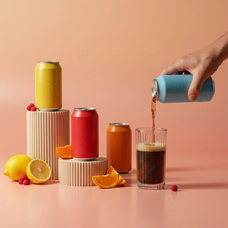 Vibrant Fruity Drinks Pouring