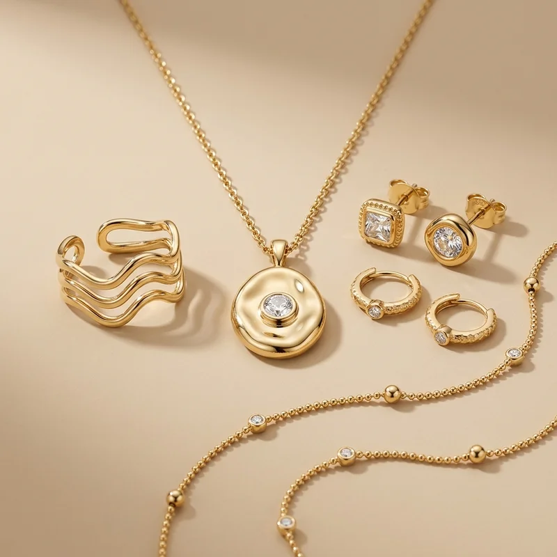 Elegant gold jewelry collection