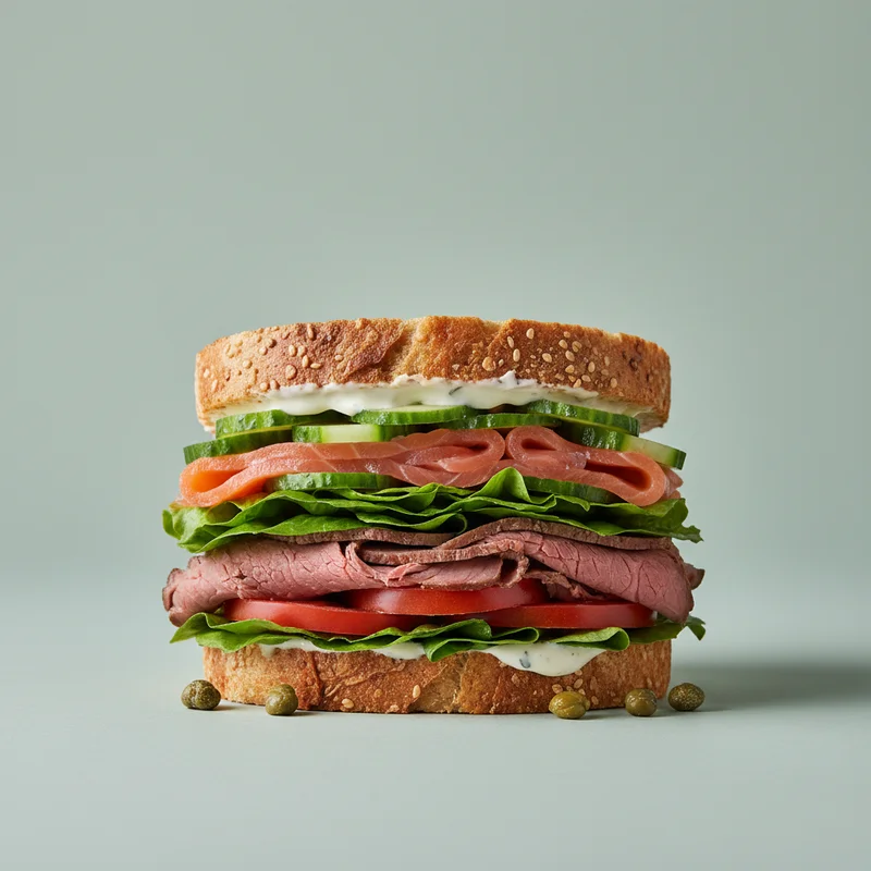 Gourmet Layered Sandwich