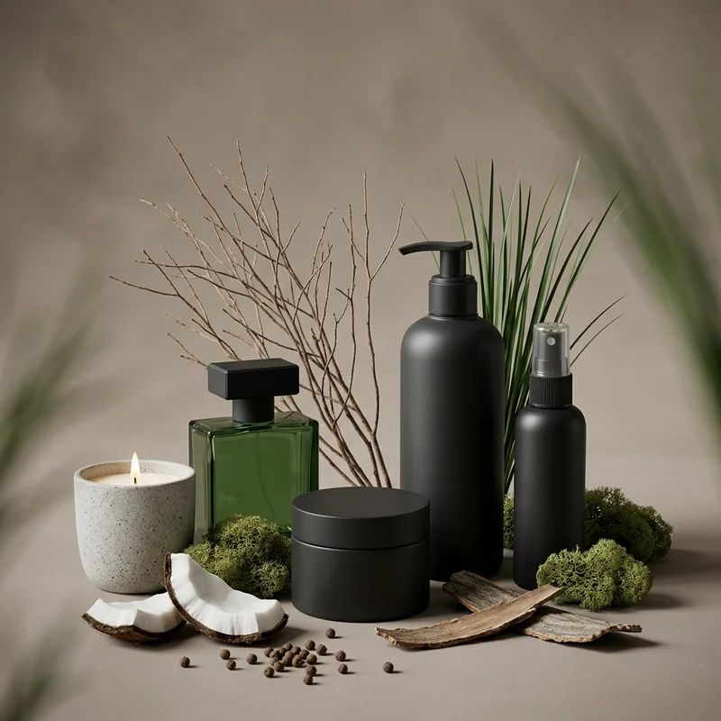 Warm organic beauty scene