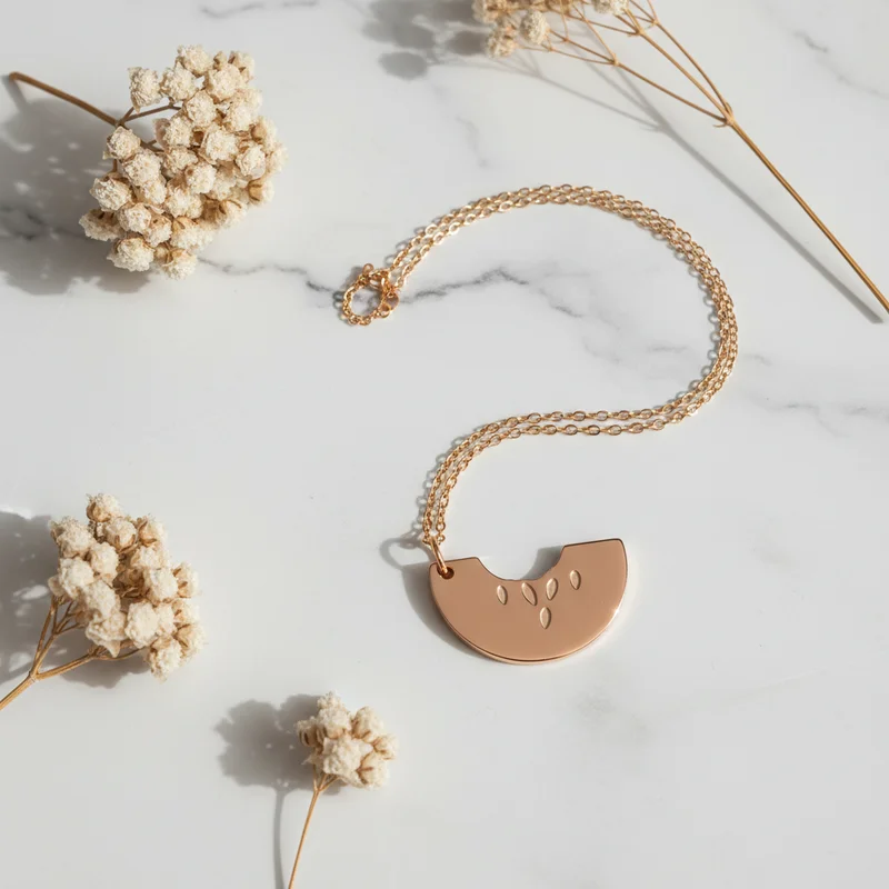 Delicate half-moon necklace