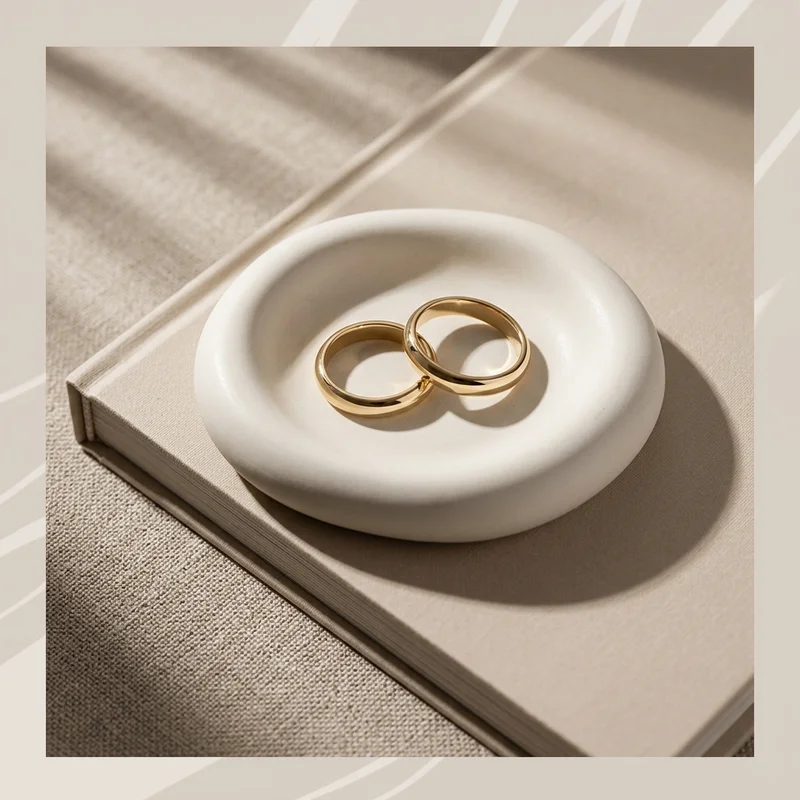 Minimalist rings on book