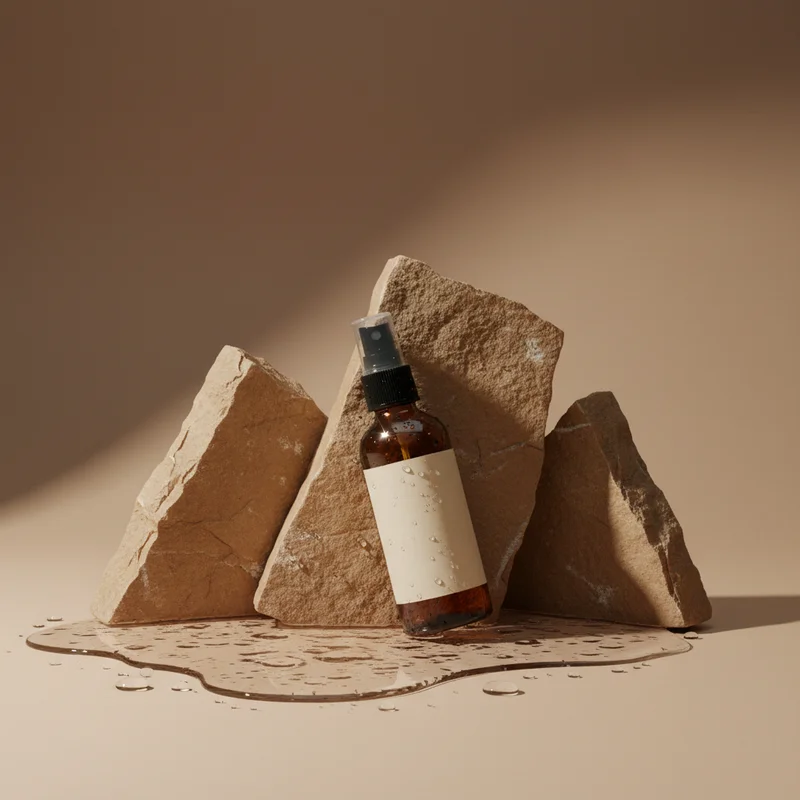 Earthy natural skincare serum