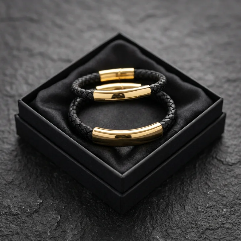 Luxury braided bracelets in gift box