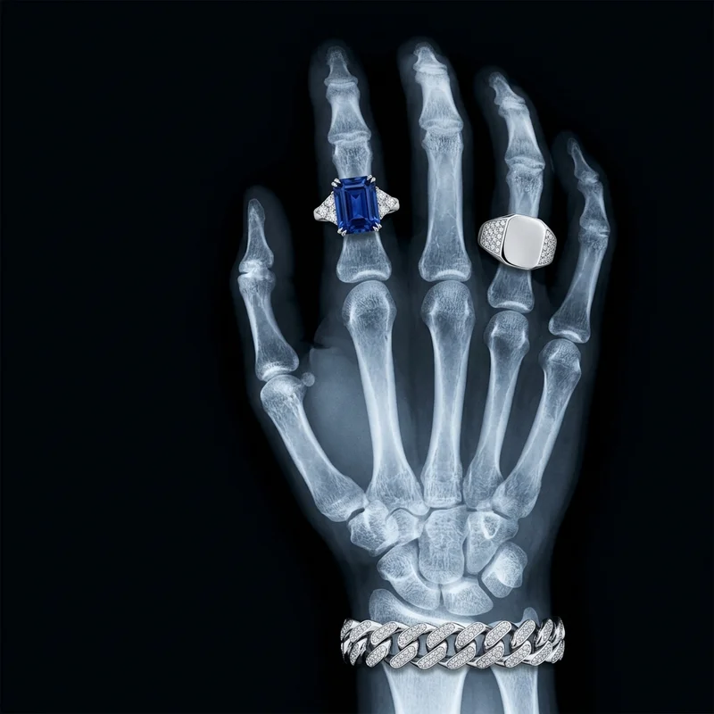 Edgy luxury jewelry X-ray concept