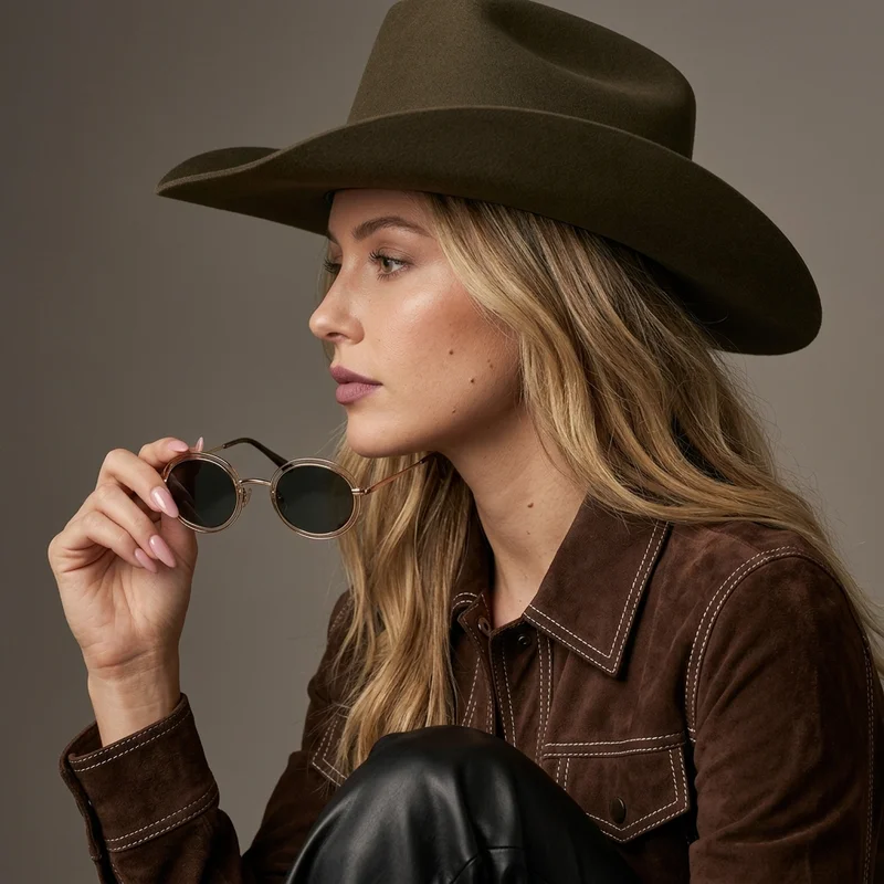 Western style accessories on model