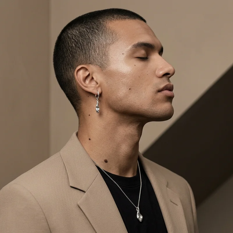 Modern male jewelry profile