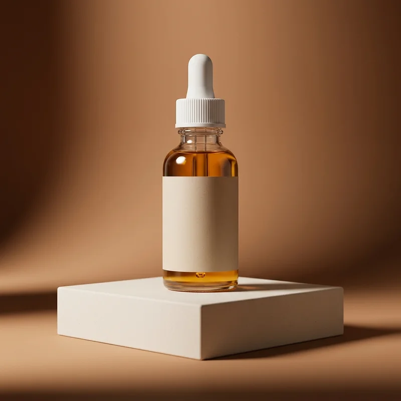 Minimalist serum on pedestal