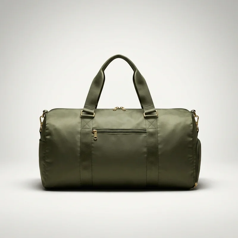 Minimalist olive green duffel