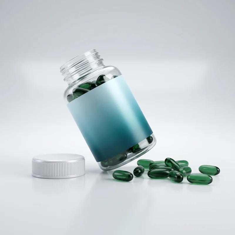 Clean supplement bottle mockup