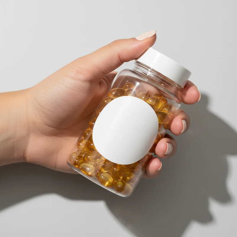 Holding natural supplement jar