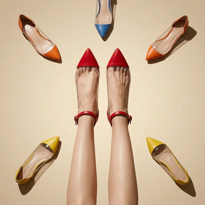 Vibrant Red Footwear Collection