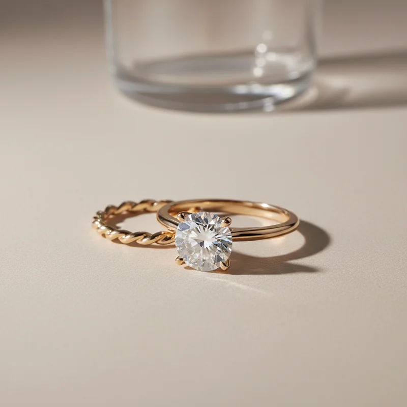 Minimal Gold Ring Overhead
