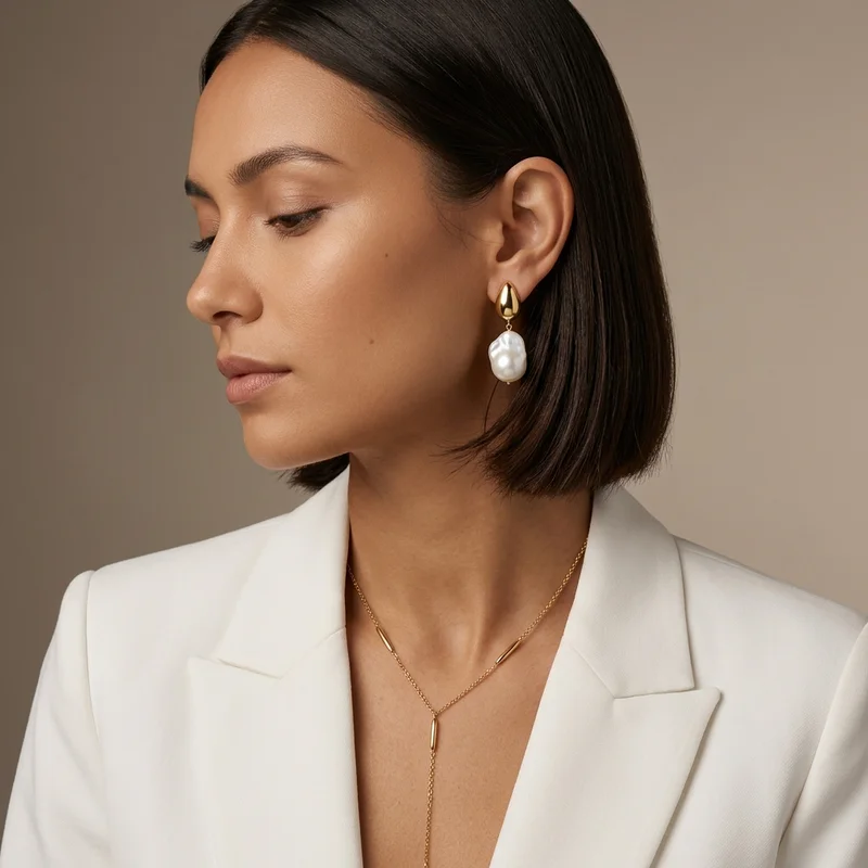 Elegant jewelry on model