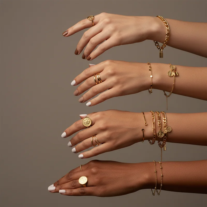 Elegant gold jewelry collection