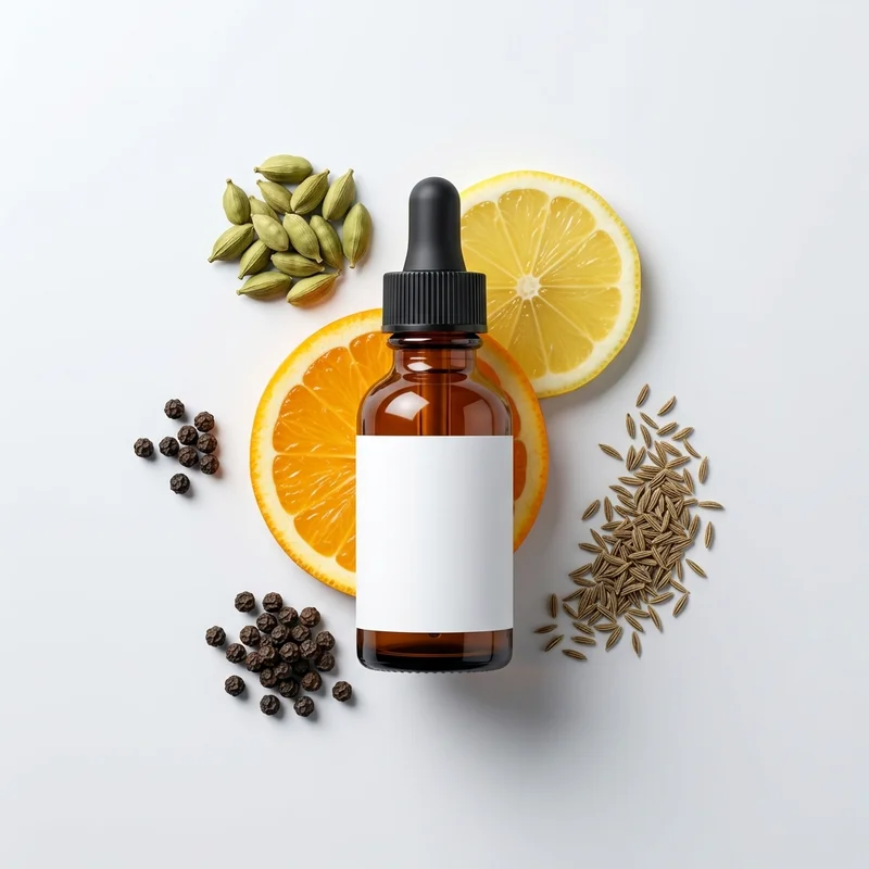 Natural serum with citrus and spices