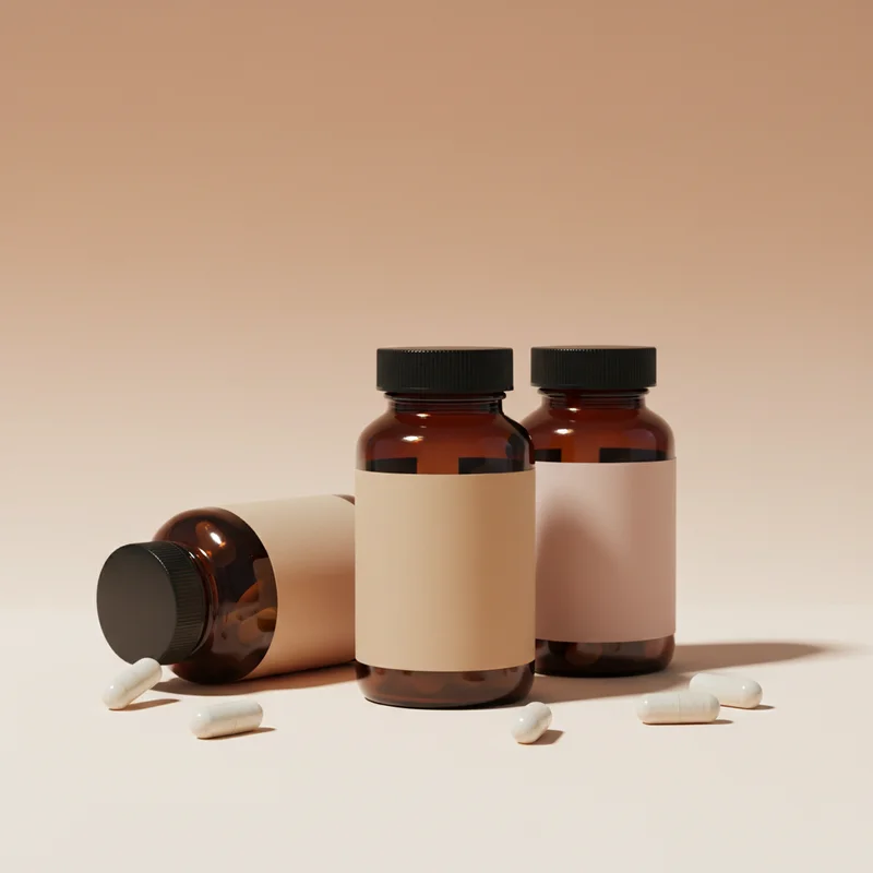 Health supplement bottles