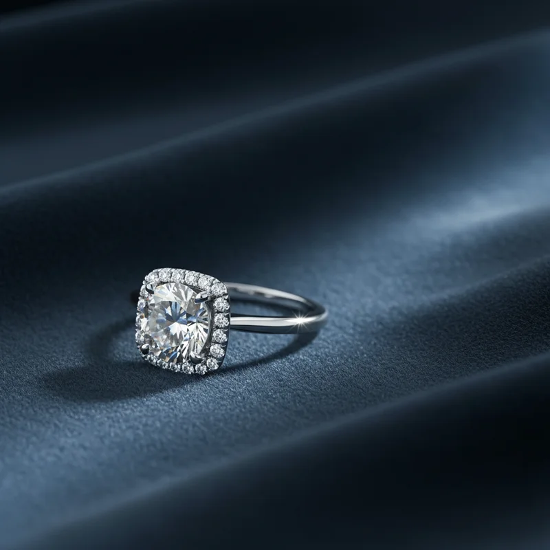Elegant diamond solitaire ring