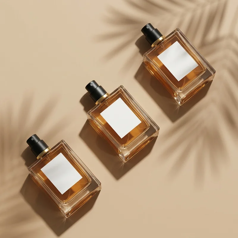 Warm beige perfume trio